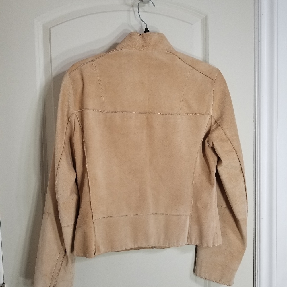 Andrew Marc Small Basic Tan Leather Jacket Zipper… - image 5